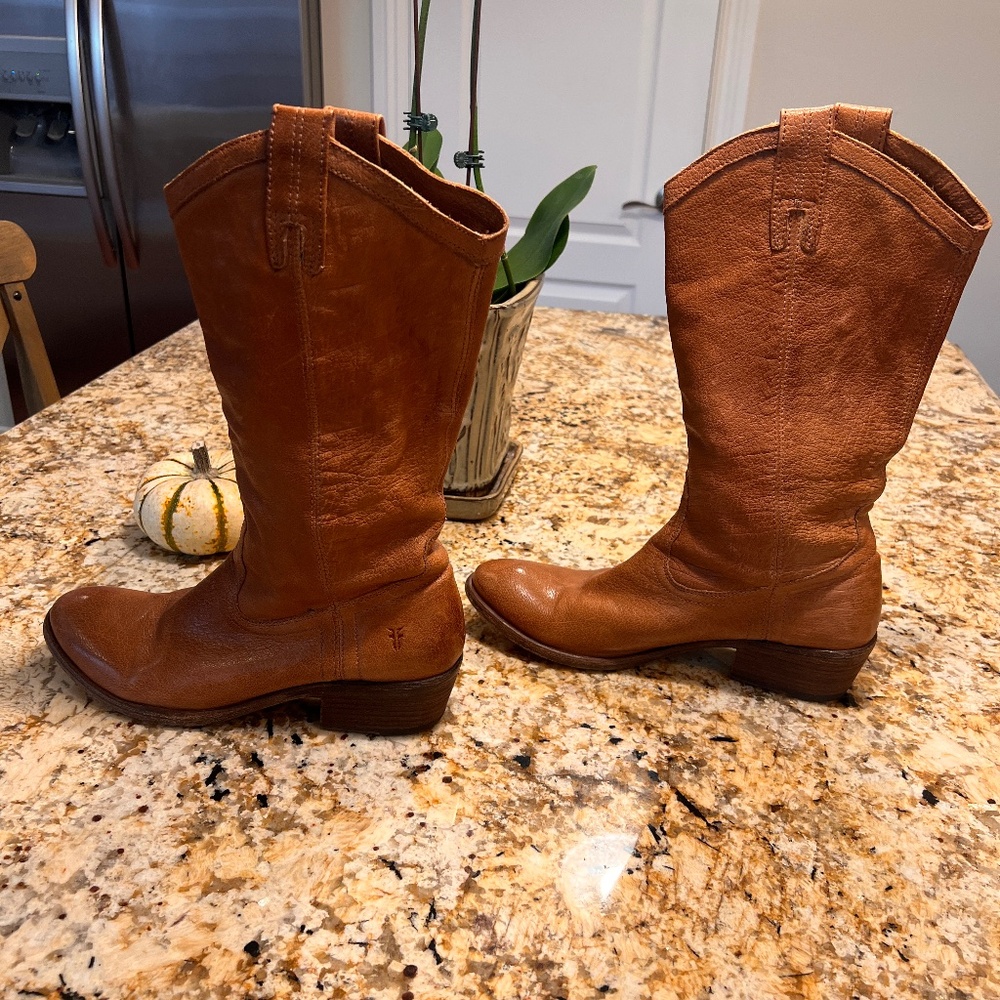 Frye Western Riding Boots - Tan Size 8.5